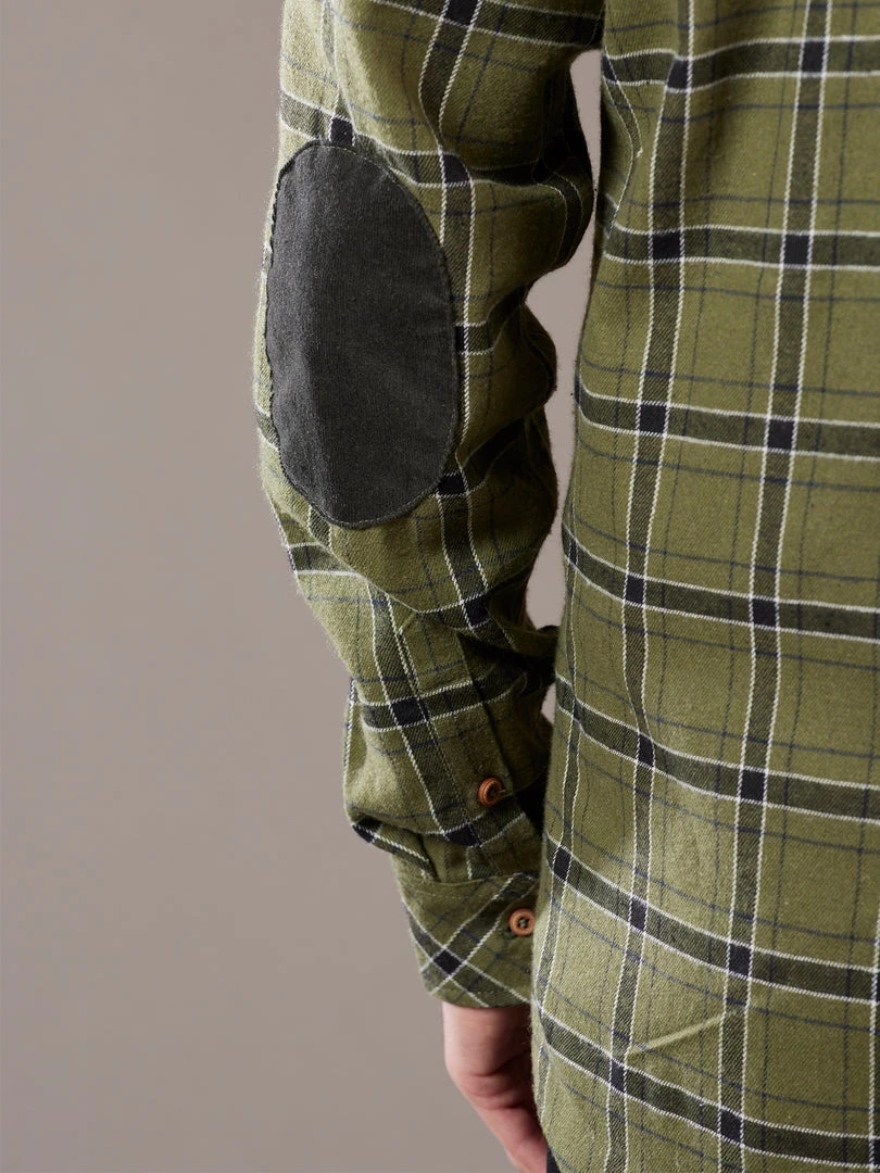 Just Another Fisherman Apparel FLANAGAN FLANNEL SHIRT - MILITARY OLIVE/BLACK CHECK 10 Just Another Fisherman Apparel FLANAGAN FLANNEL SHIRT - MILITARY OLIVE/BLACK CHECK
