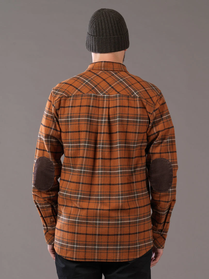 Just Another Fisherman FLANAGAN FLANNEL SHIRT - RUST/BROWN CHECK 7 Just Another Fisherman FLANAGAN FLANNEL SHIRT - RUST/BROWN CHECK