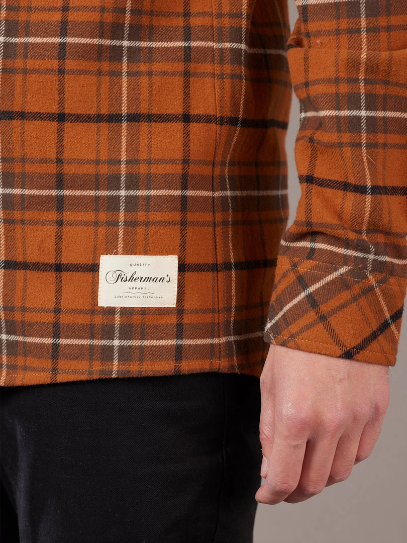 Just Another Fisherman FLANAGAN FLANNEL SHIRT - RUST/BROWN CHECK 9 Just Another Fisherman FLANAGAN FLANNEL SHIRT - RUST/BROWN CHECK