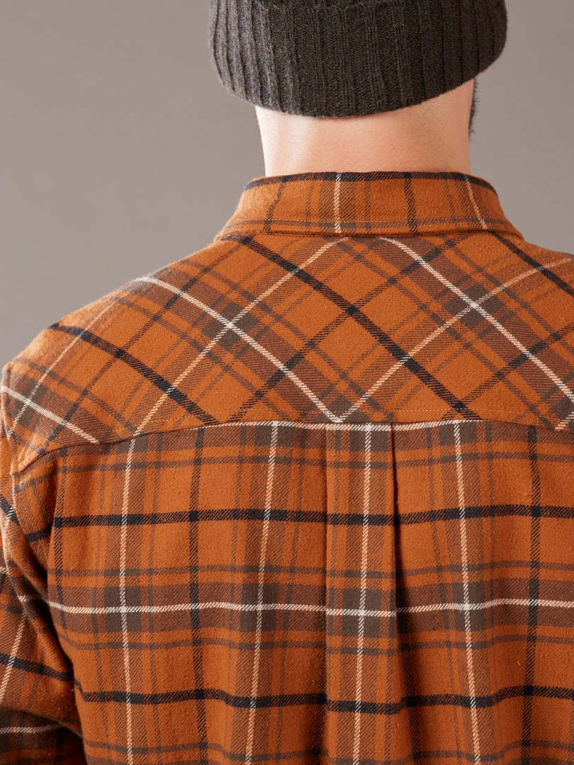 Just Another Fisherman FLANAGAN FLANNEL SHIRT - RUST/BROWN CHECK 10 Just Another Fisherman FLANAGAN FLANNEL SHIRT - RUST/BROWN CHECK