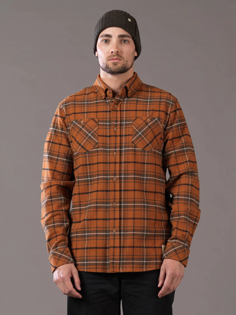 Just Another Fisherman FLANAGAN FLANNEL SHIRT - RUST/BROWN CHECK 6 Just Another Fisherman FLANAGAN FLANNEL SHIRT - RUST/BROWN CHECK