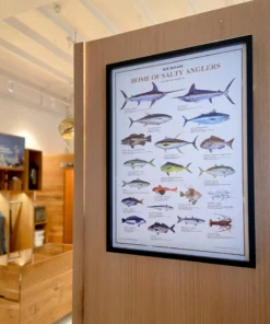 Just Another Fisherman Apparel HOME OF THE SALTY ANGLERS PRINT - FRAMED