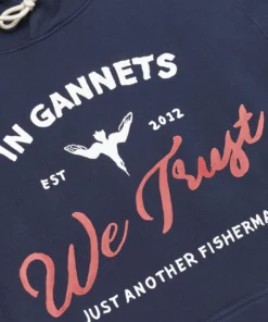 Just Another Fisherman IN GANNETS WE TRUST HOOD - NAVY