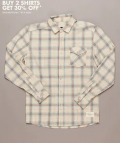 Just Another Fisherman JACK MAC SHIRT - SAND/BLUE/BROWN CHECK Apparel