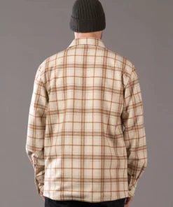 Just Another Fisherman LANDING CHECK JACKET - SAND/RUST 9 Just Another Fisherman LANDING CHECK JACKET - SAND/RUST