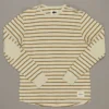Just Another Fisherman CRITTERS STRIPE LS TEE - NATURAL/KHAKI/ORANGE