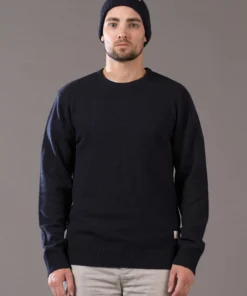 Just Another Fisherman MERINO SEA CREW - NAUTICAL BLACK