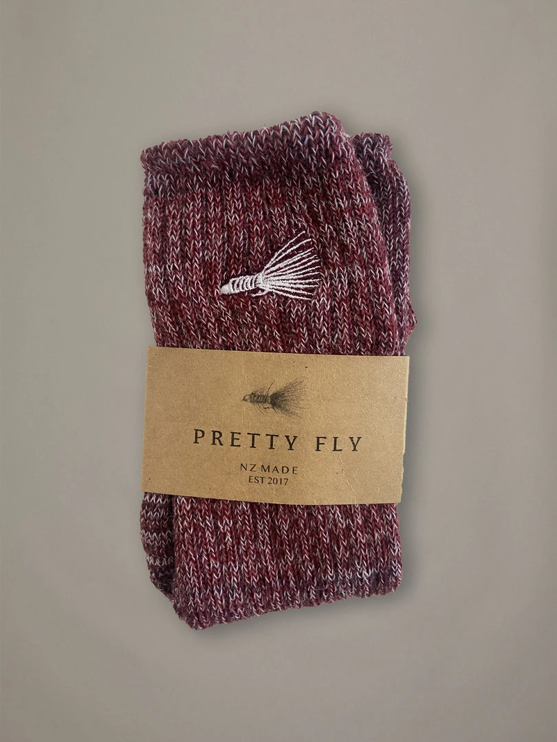 PRETTY FLY MERINO SOCK - MULLED WINE Accessories 3 PRETTY FLY MERINO SOCK - MULLED WINE Accessories