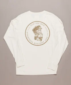 Just Another Fisherman OLD SEA DOG LS TEE - ANTIQUE WHITE