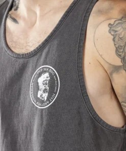 Just Another Fisherman OLD SEA DOG SINGLET - AGED BLACK