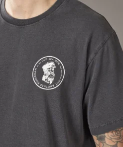 Just Another Fisherman Apparel OLD SEA DOG TEE - AGED BLACK/WHITE