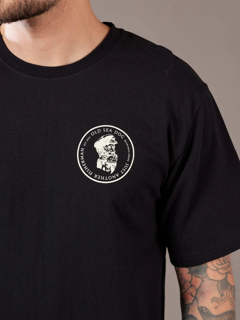 Just Another Fisherman Apparel OLD SEA DOG TEE - BLACK/VANILLA 7 Just Another Fisherman Apparel OLD SEA DOG TEE - BLACK/VANILLA