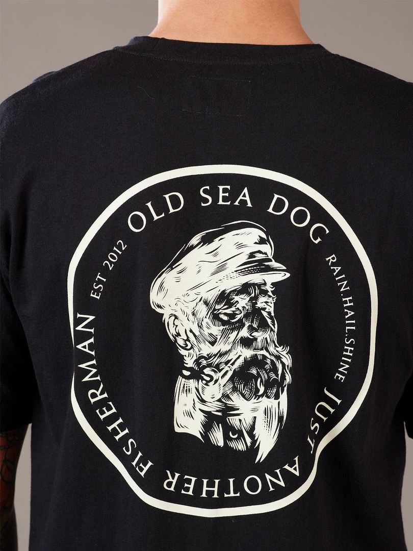 Just Another Fisherman Apparel OLD SEA DOG TEE - BLACK/VANILLA 8 Just Another Fisherman Apparel OLD SEA DOG TEE - BLACK/VANILLA