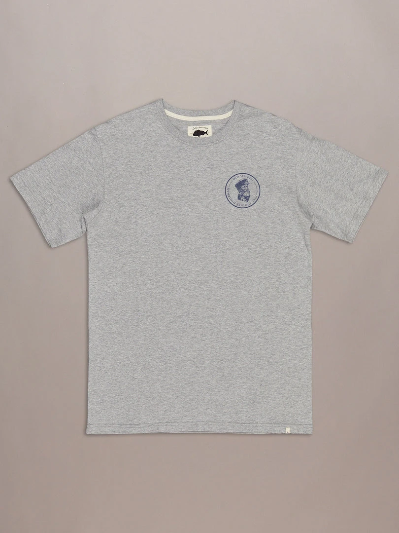 Just Another Fisherman OLD SEA DOG TEE - GREY MARLE/NAVY 3 Just Another Fisherman OLD SEA DOG TEE - GREY MARLE/NAVY