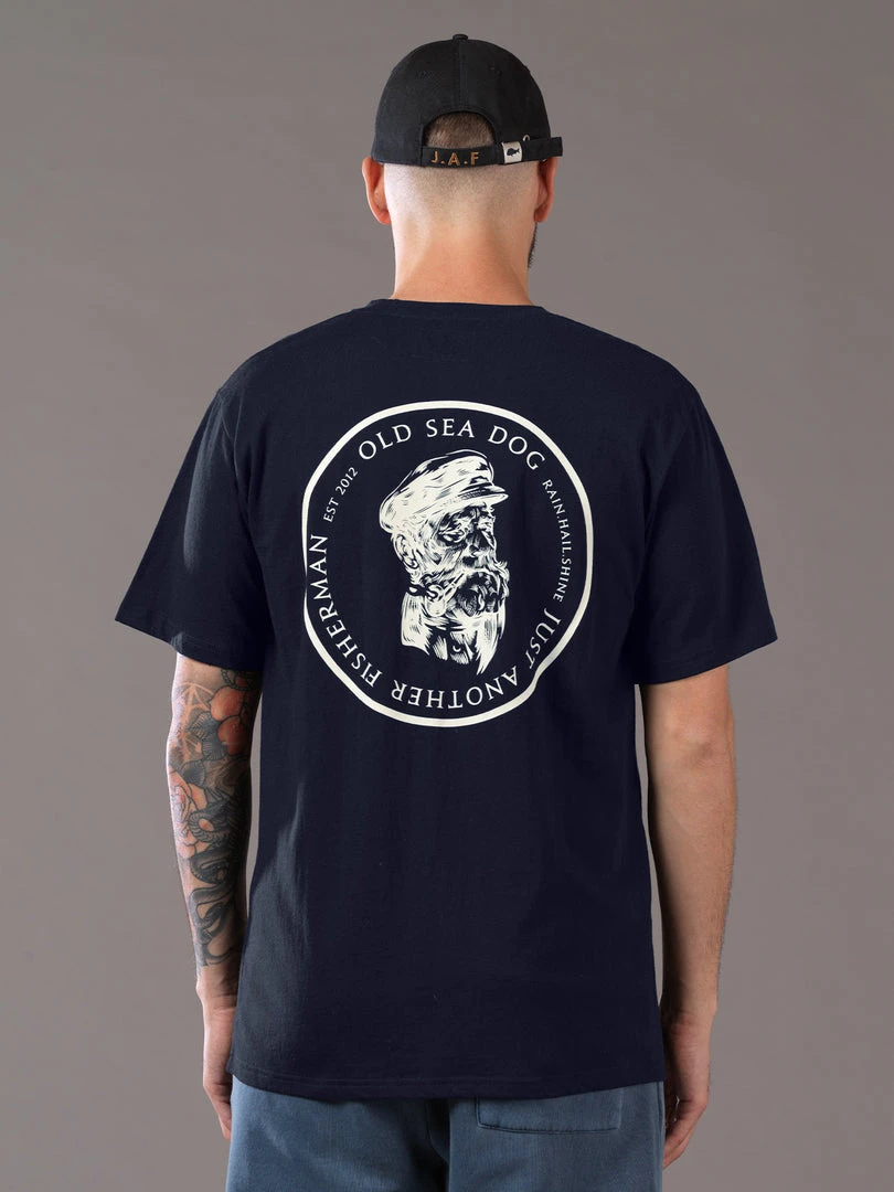 Just Another Fisherman OLD SEA DOG TEE - NAVY/VANILLA Apparel 4 Just Another Fisherman OLD SEA DOG TEE - NAVY/VANILLA Apparel