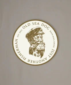 Just Another Fisherman Apparel OLD SEA DOG STICKER - STONE