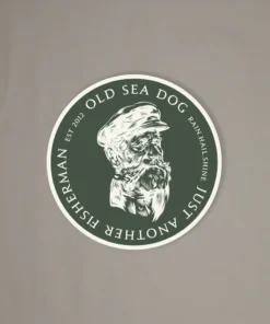 Just Another Fisherman OLD SEA DOG STICKER - KHAKI