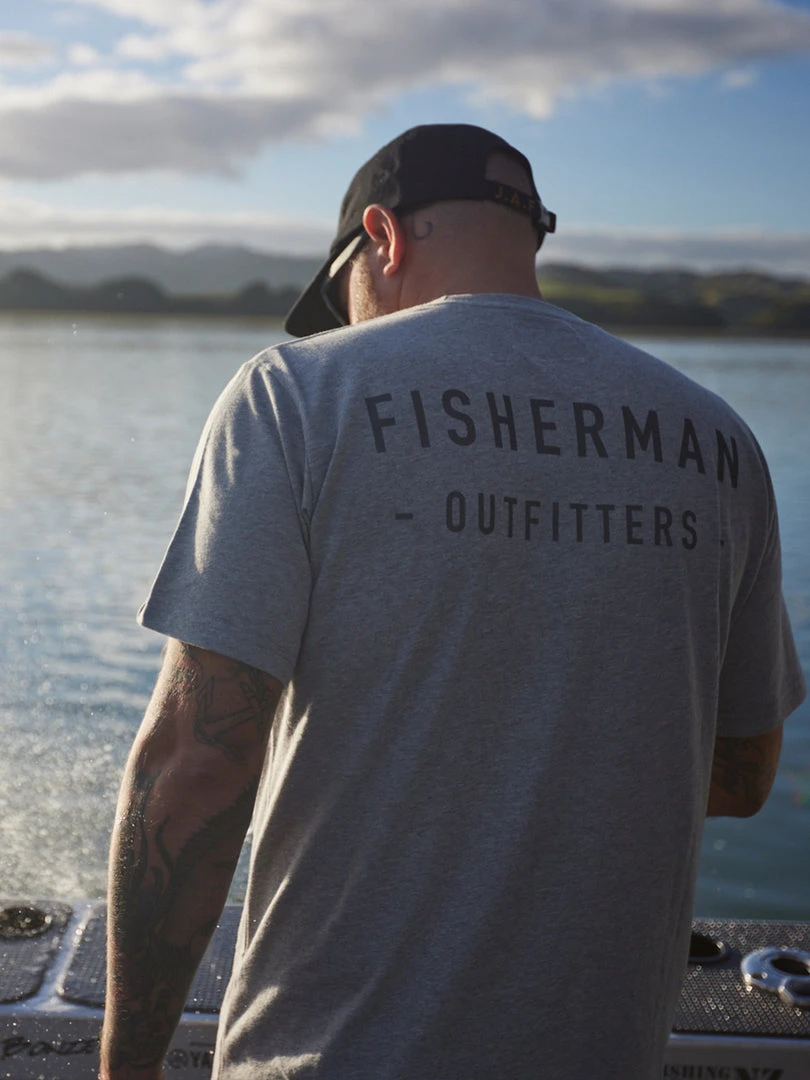 Just Another Fisherman Apparel OUTFITTERS TEE - GREY MARLE 4 Just Another Fisherman Apparel OUTFITTERS TEE - GREY MARLE