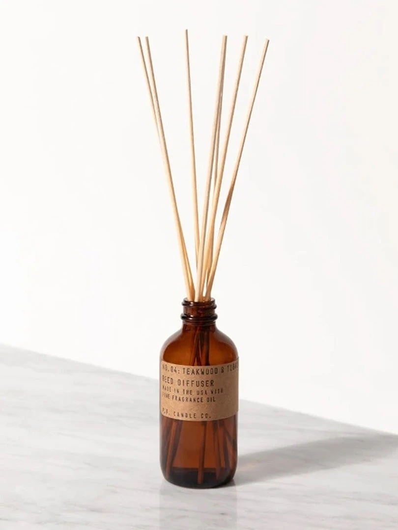 PF CANDLE CO Skincare & Candles REED DIFFUSER - TEAKWOOD & TOBACCO 4 PF CANDLE CO Skincare & Candles REED DIFFUSER - TEAKWOOD & TOBACCO