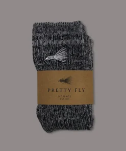 PRETTY FLY MERINO SOCK - GREY MARLE Accessories
