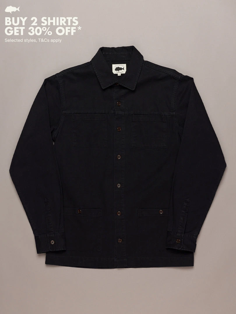 Just Another Fisherman RIGGER SHACKET - BLACK Apparel 3 Just Another Fisherman RIGGER SHACKET - BLACK Apparel