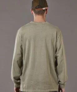 Just Another Fisherman Apparel ROUGH SEA HENLEY - MILITARY GREEN