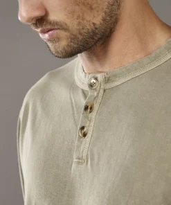 Just Another Fisherman Apparel ROUGH SEA HENLEY - MILITARY GREEN