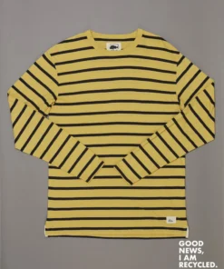 Just Another Fisherman RE-ISSUE ROUGH SEA LS TEE - WASHED YELLOW/BLACK