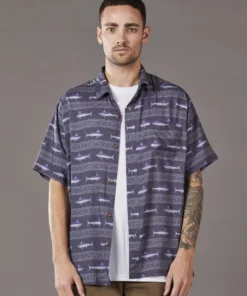 Just Another Fisherman RUSTIC SWORD SS SHIRT - BLACK