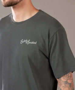 Just Another Fisherman SALTED & SMOKED TEE - AGED BLACK