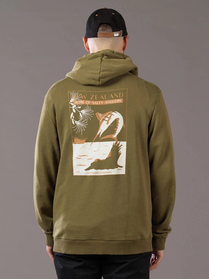 Just Another Fisherman SALTY ANGLER HOOD - MILITARY OLIVE 4 Just Another Fisherman SALTY ANGLER HOOD - MILITARY OLIVE