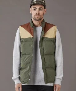 Just Another Fisherman SEA-LEVEL VEST - OLIVE/RUST/NATURAL Apparel