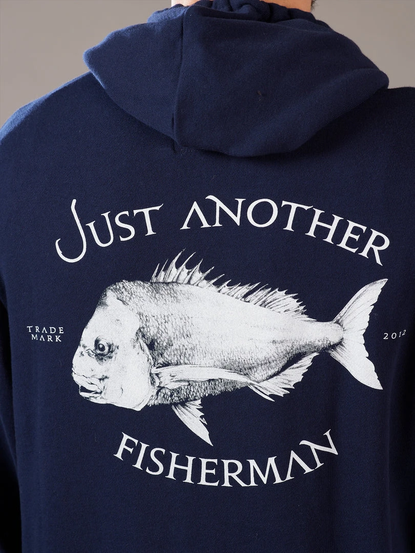 Just Another Fisherman Apparel SNAPPER LOGO HOOD - NAVY 9 Just Another Fisherman Apparel SNAPPER LOGO HOOD - NAVY