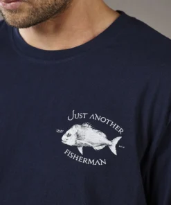Just Another Fisherman Apparel SNAPPER LOGO LS TEE - NAVY
