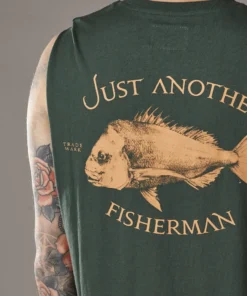 Just Another Fisherman SNAPPER LOGO TANK - PINE Apparel