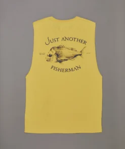 Just Another Fisherman Apparel SNAPPER LOGO TANK - WASHED YELLOW