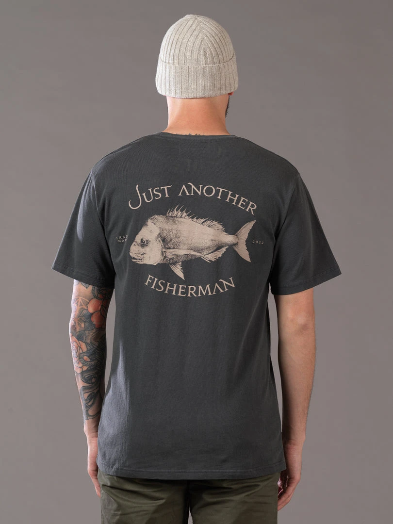 Just Another Fisherman Apparel SNAPPER LOGO TEE - AGED BLACK/SAND 4 Just Another Fisherman Apparel SNAPPER LOGO TEE - AGED BLACK/SAND