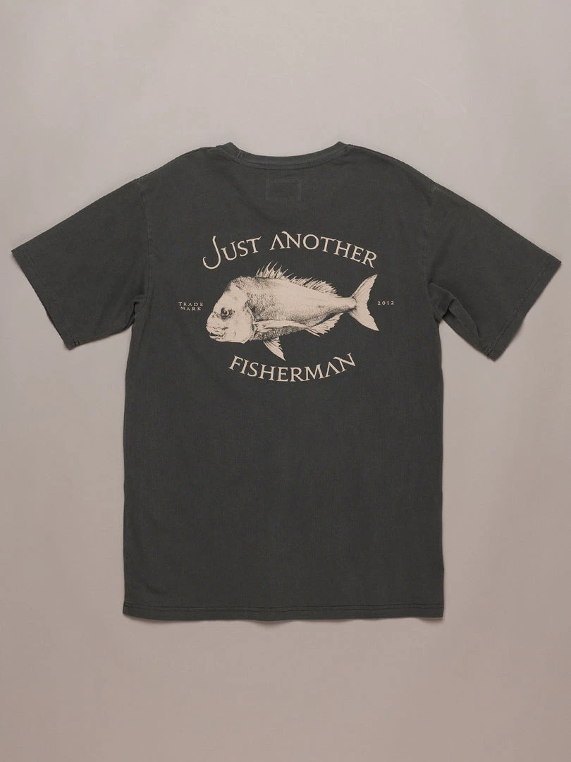 Just Another Fisherman Apparel SNAPPER LOGO TEE - AGED BLACK/SAND 6 Just Another Fisherman Apparel SNAPPER LOGO TEE - AGED BLACK/SAND