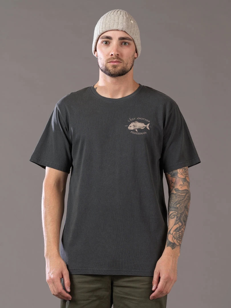 Just Another Fisherman Apparel SNAPPER LOGO TEE - AGED BLACK/SAND 5 Just Another Fisherman Apparel SNAPPER LOGO TEE - AGED BLACK/SAND