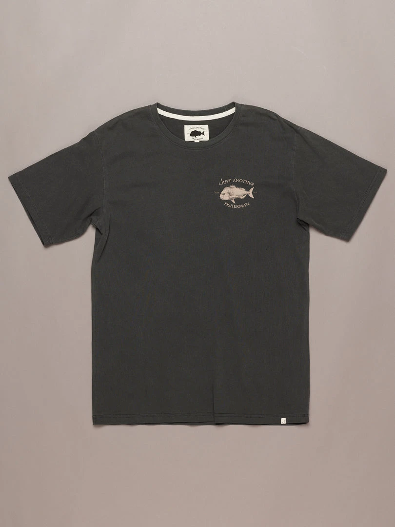 Just Another Fisherman Apparel SNAPPER LOGO TEE - AGED BLACK/SAND 3 Just Another Fisherman Apparel SNAPPER LOGO TEE - AGED BLACK/SAND