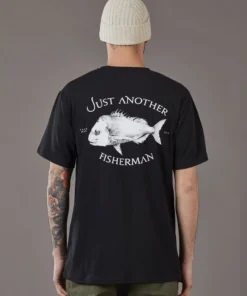 Just Another Fisherman SNAPPER LOGO TEE - BLACK Apparel