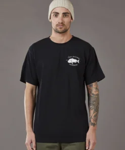 Just Another Fisherman SNAPPER LOGO TEE - BLACK Apparel