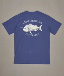 Just Another Fisherman SNAPPER LOGO TEE - DEEP BLUE