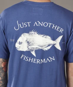 Just Another Fisherman SNAPPER LOGO TEE - DEEP BLUE