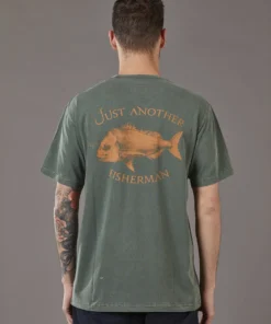 Just Another Fisherman SNAPPER LOGO TEE - FOREST GREEN