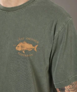 Just Another Fisherman SNAPPER LOGO TEE - FOREST GREEN