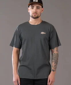 Just Another Fisherman SNAPPER STAMP TEE - AGED BLACK 8 Just Another Fisherman SNAPPER STAMP TEE - AGED BLACK