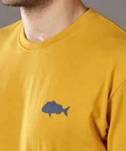 Just Another Fisherman Apparel SNAPPER STAMP TEE - GOLDEN ORANGE