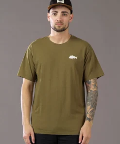 Just Another Fisherman SNAPPER STAMP TEE - MILITARY OLIVE Apparel 8 Just Another Fisherman SNAPPER STAMP TEE - MILITARY OLIVE Apparel