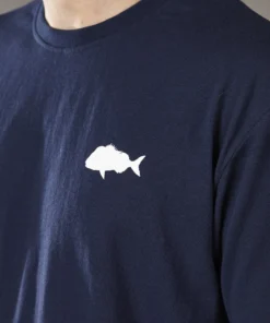 Just Another Fisherman SNAPPER STAMP TEE - NAVY